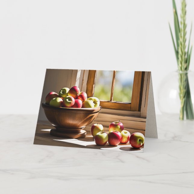 Carte Pommes Dans Un Bowl Anniversaire (Devant)