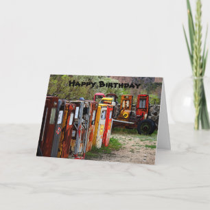 Carte Pompes à gaz d'anniversaire, Humour de voiture de 