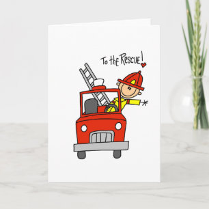 Carte Pompier aux t-shirts et cadeaux Secourus