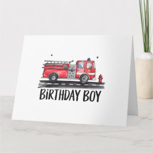 Carte Pompier Camion L'anniversaire de la famille des ga