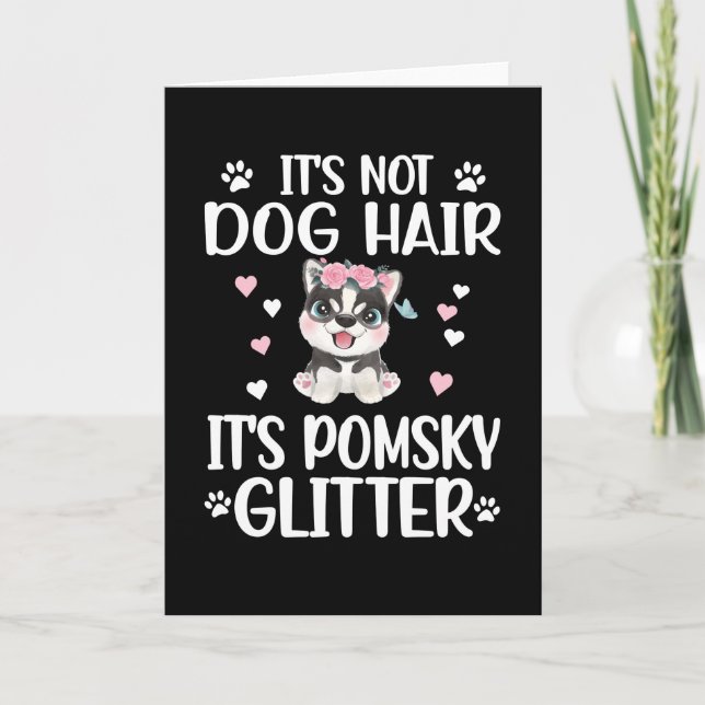 Carte Pomsky Amoureux des chiens Pomsky Propriétaire Pom (Devant)