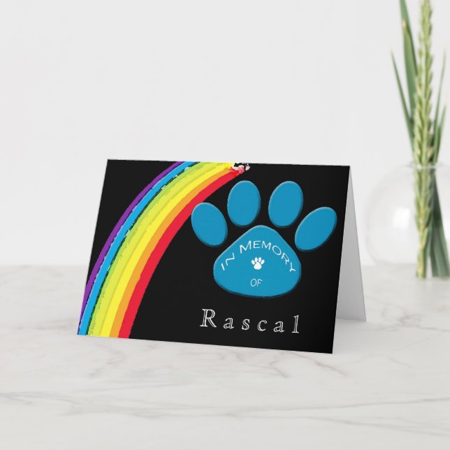 Carte Pont arc-en-ciel personnalisé Sympathie avec anima (Devant)