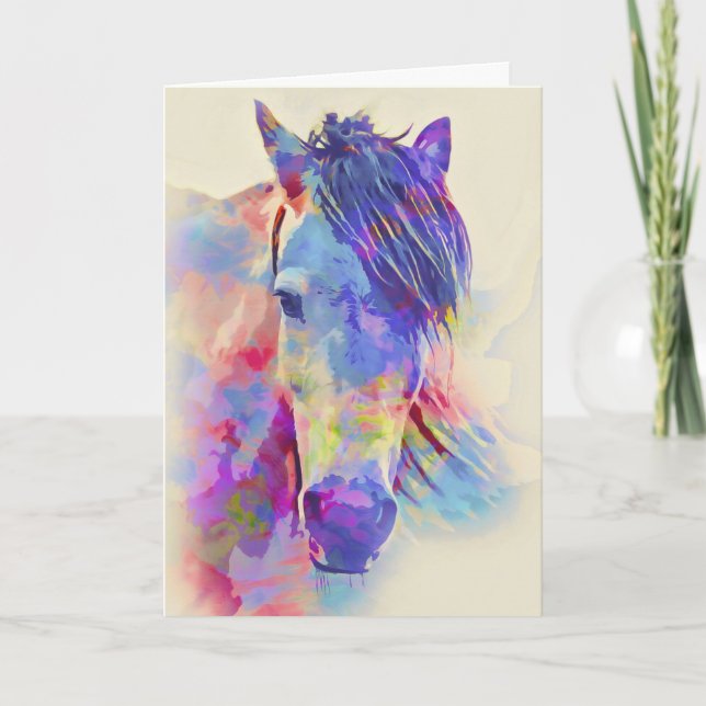 Carte Pont arc-en-ciel pour la sympathie des chevaux (Devant)