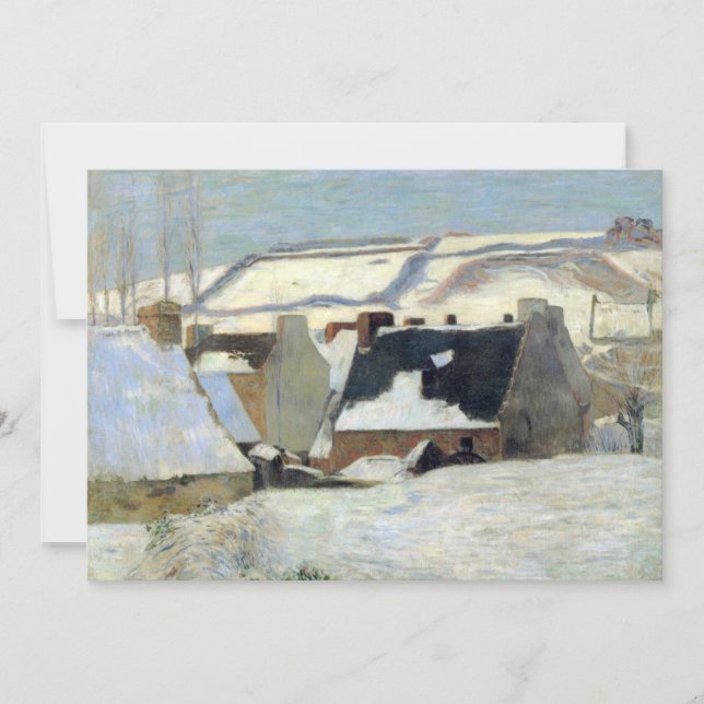 Carte Pont-Aven sous la neige | Paul Gauguin (Devant)