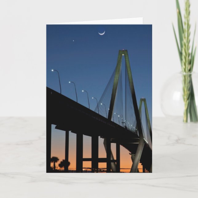 Carte Pont de Jr. d'Arthur Ravenel au crépuscule (Devant)