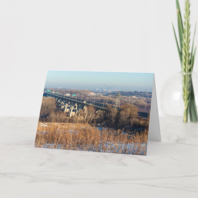 Carte pont de mendota traversant le fleuve minnesota (Devant)