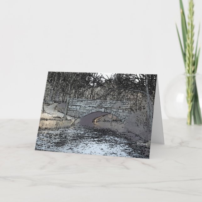 Carte Pont en pierre (carte vierge) (Devant)