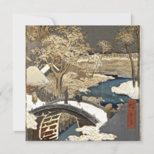 Carte Pont japonais dans la neige