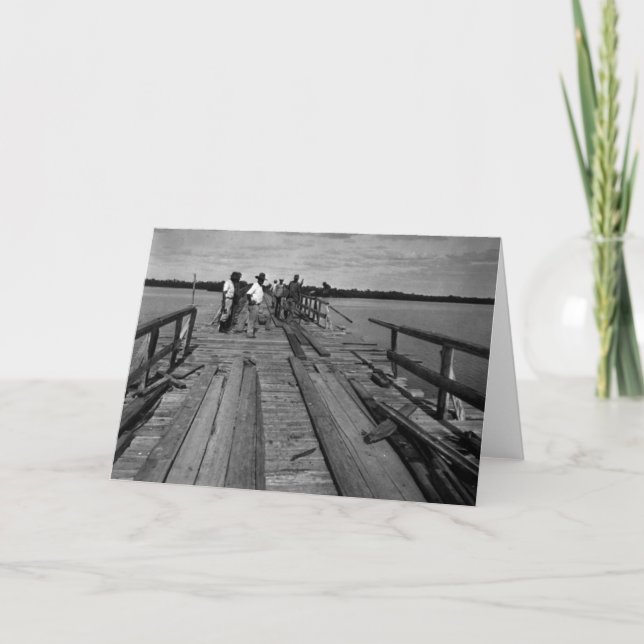 Carte Pont, Marco Island, la Floride, 1935 (Devant)