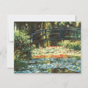 Carte Pont sur l'étang Nénuphar par Claude Monet