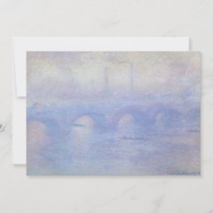 Carte Pont Waterloo, effet Mist par Claude Monet