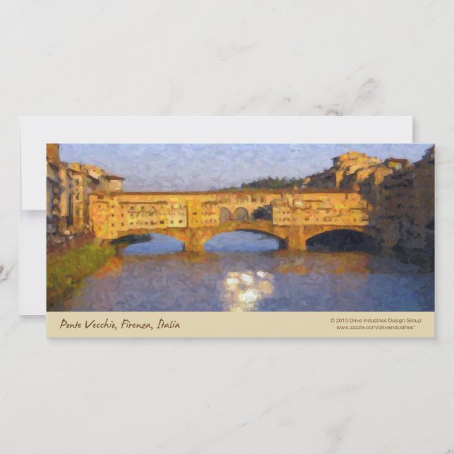 Carte Ponte Vecchio Pont italien de Florence (Devant)