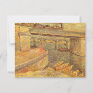 Carte Ponts sur la Seine à Asnières de Vincent van Gogh