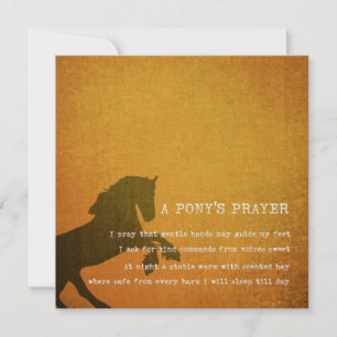 carte PONY PRAYER 5,25 x 5,25
