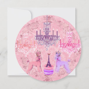 Carte Poodles, Macarons et la Tour Eiffel