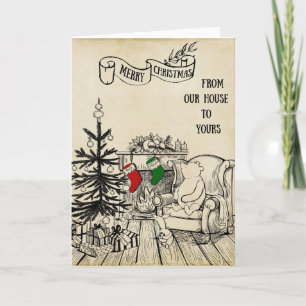 Carte Pooh et Piglet - Joyeux Noël