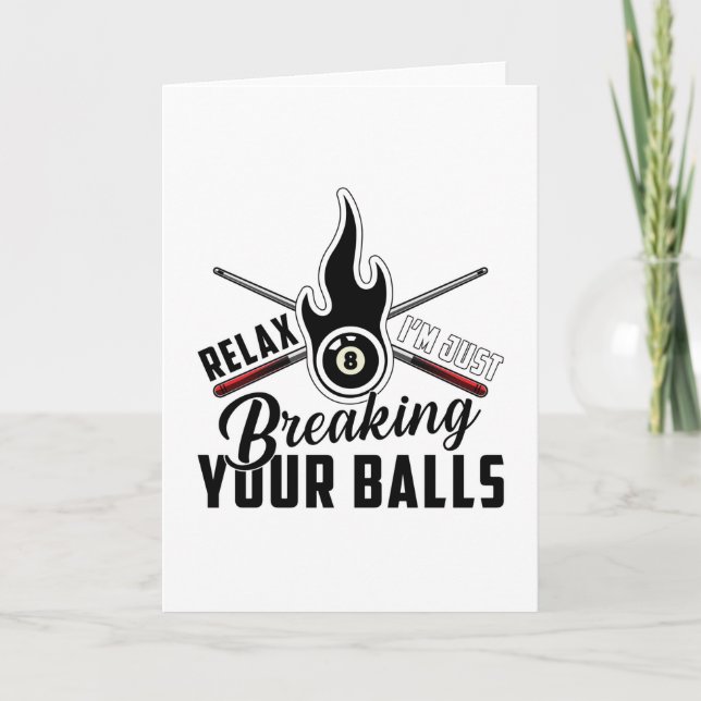 Carte Pool Billard Snooker 8 Ball Billard Drôle Cadeau (Devant)