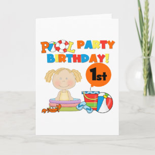 Carte Pool Party 1er Anniversaire T-shirts et cadeaux