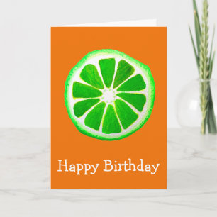 Carte Pop art agrumes brillants citrons fruit anniversai
