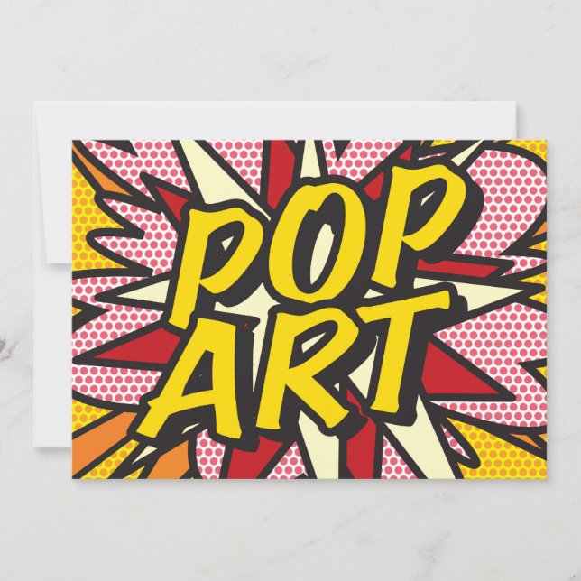 Carte POP ART Amusant Rétro Bande Dessinée Pop Art (Devant)