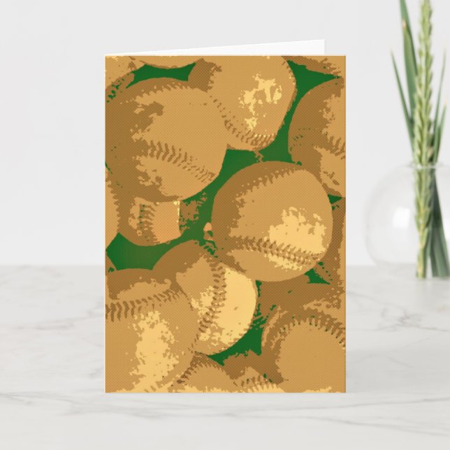 Carte Pop Art Baseball (Devant)