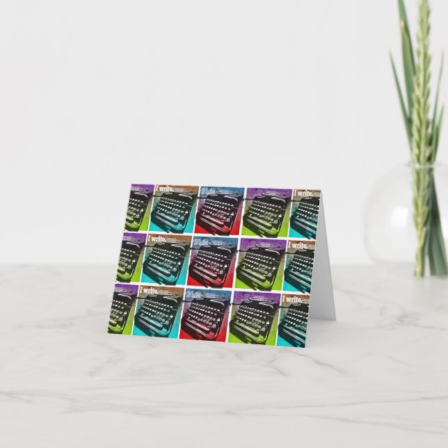 Carte Pop Art Cool pour écrivains et auteurs (Devant)