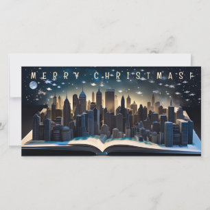 Carte Pop-up Book City à minuit 3 Joyeux Noël FC