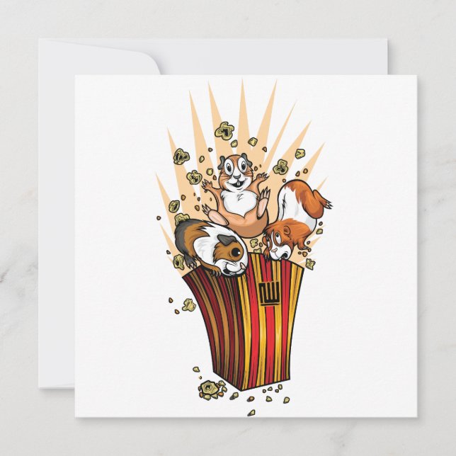 Carte Popcorn de cochons de Guinée (Devant)