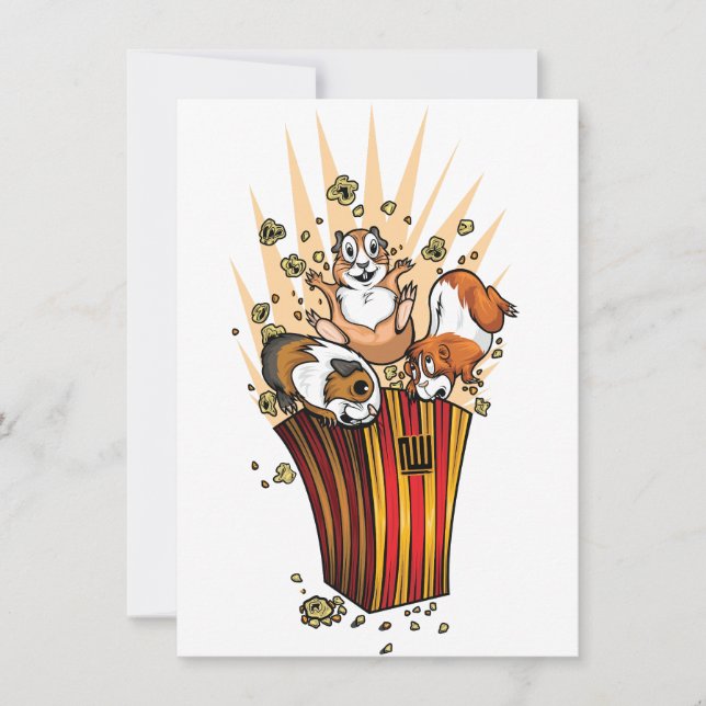 Carte Popcorn de cochons de Guinée (Devant)