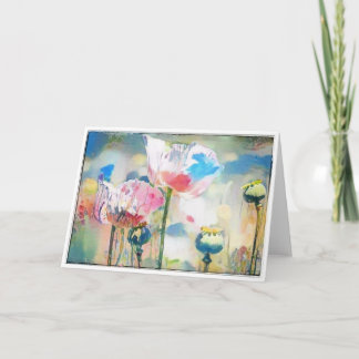 Carte Poppies d'aquarelle