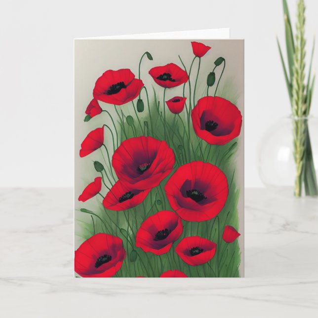 Carte Poppies rouges (Devant)