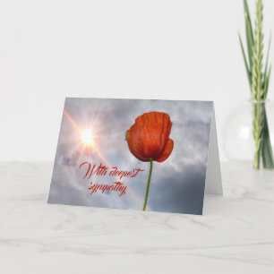 Carte Poppy    - With deepest sympathy card