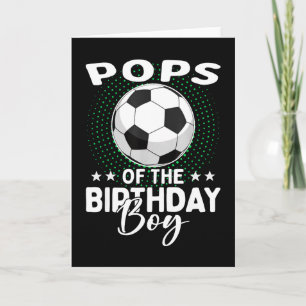 Carte Pops d'anniversaire du footballeur garçon d'annive