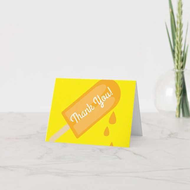 Carte Popsicle mignonne Été 1er Anniversaire Thème de fê (Devant)