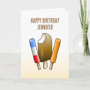 Carte Popsicles et bar de glace