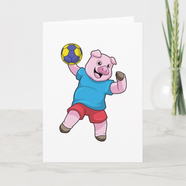 Carte Porc au handball (Devant)