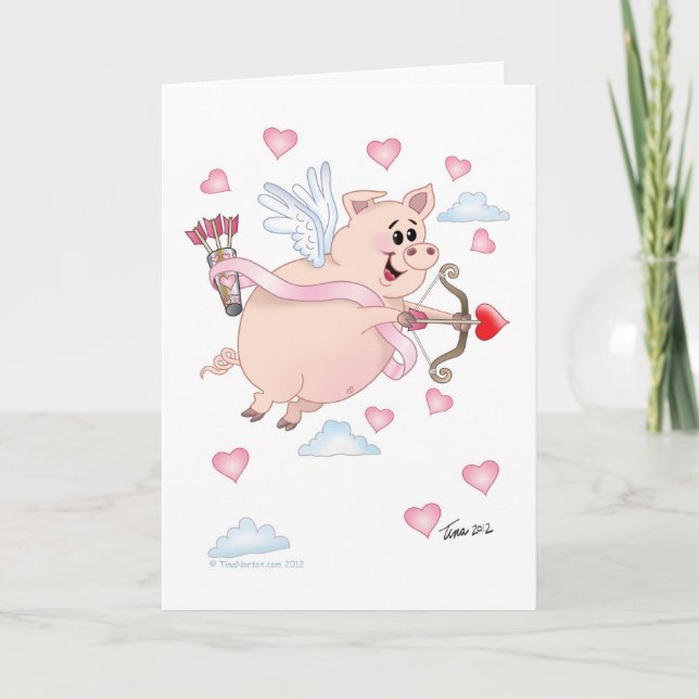 Carte porcine de Flyimg Valentine (Devant)