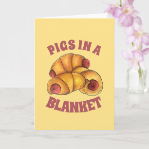 Carte Porcs dans une couverture Croissant Rouleau Hot Ch