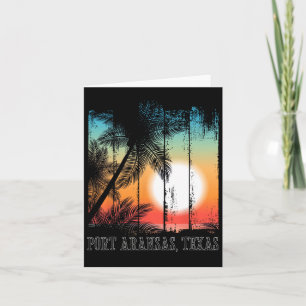 Carte Port Aransas Texas Beach Palms Surf de vacances Su