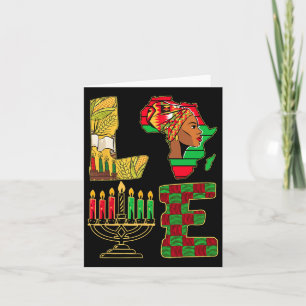 Carte Porte-bougies Kwanzaa Kinara Nguzo Saba Am africai