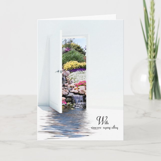 Carte Porte de jardin ouverte sympathie (Devant)