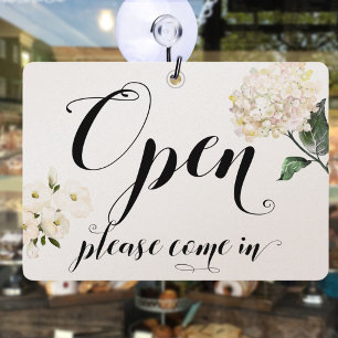 Carte Porte en verre de la Boutique Floral Ouvert & Ferm