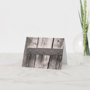 Carte Porte et charnière en bois rustique