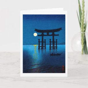 Carte Porte et Pleine lune de Torii, Koho Shoda, coupe-b