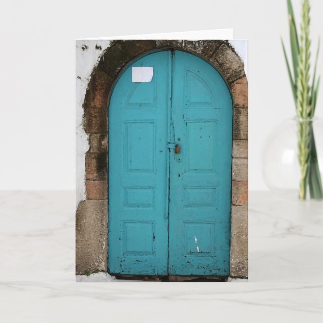 Carte Porte turquoise (Devant)