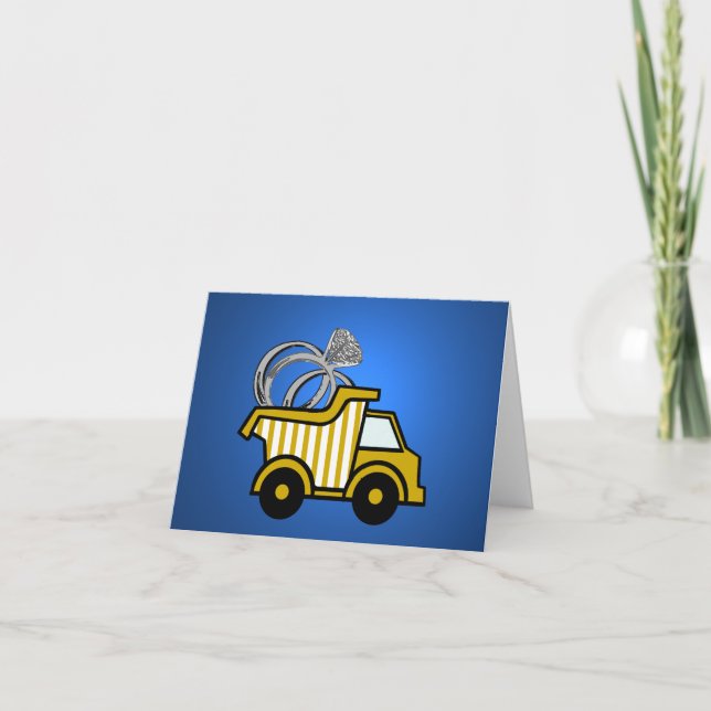 Carte Porteur de bague Camion de vidange jaune (Devant)