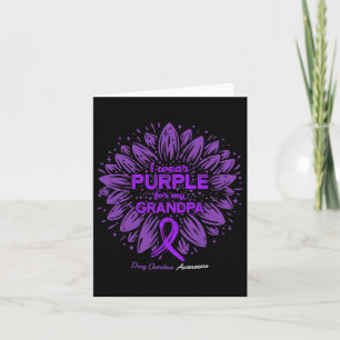 Carte Portez du violet pour la campagne Grandpa Sunflowe