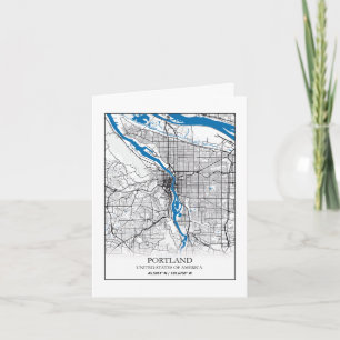Carte Portland Oregon USA Travel City Plan