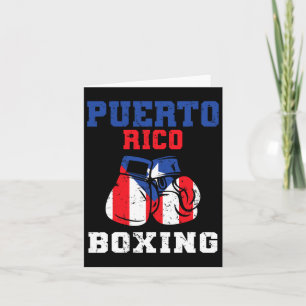 Carte Portoricain Drapeau Boxe Gants Rico Pride Boxe