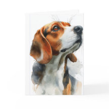 Portrait aquarelle de Beagle